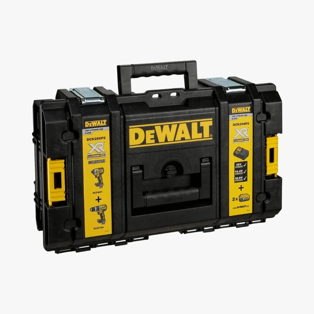 DeWalt DCK266P2 Σετ Κρουστικό Δραπανοκατσάβιδο & Παλμικό Κατσαβίδι Brushless 18V Με 2 Μπαταρίες 5Ah Και Θήκη – 4