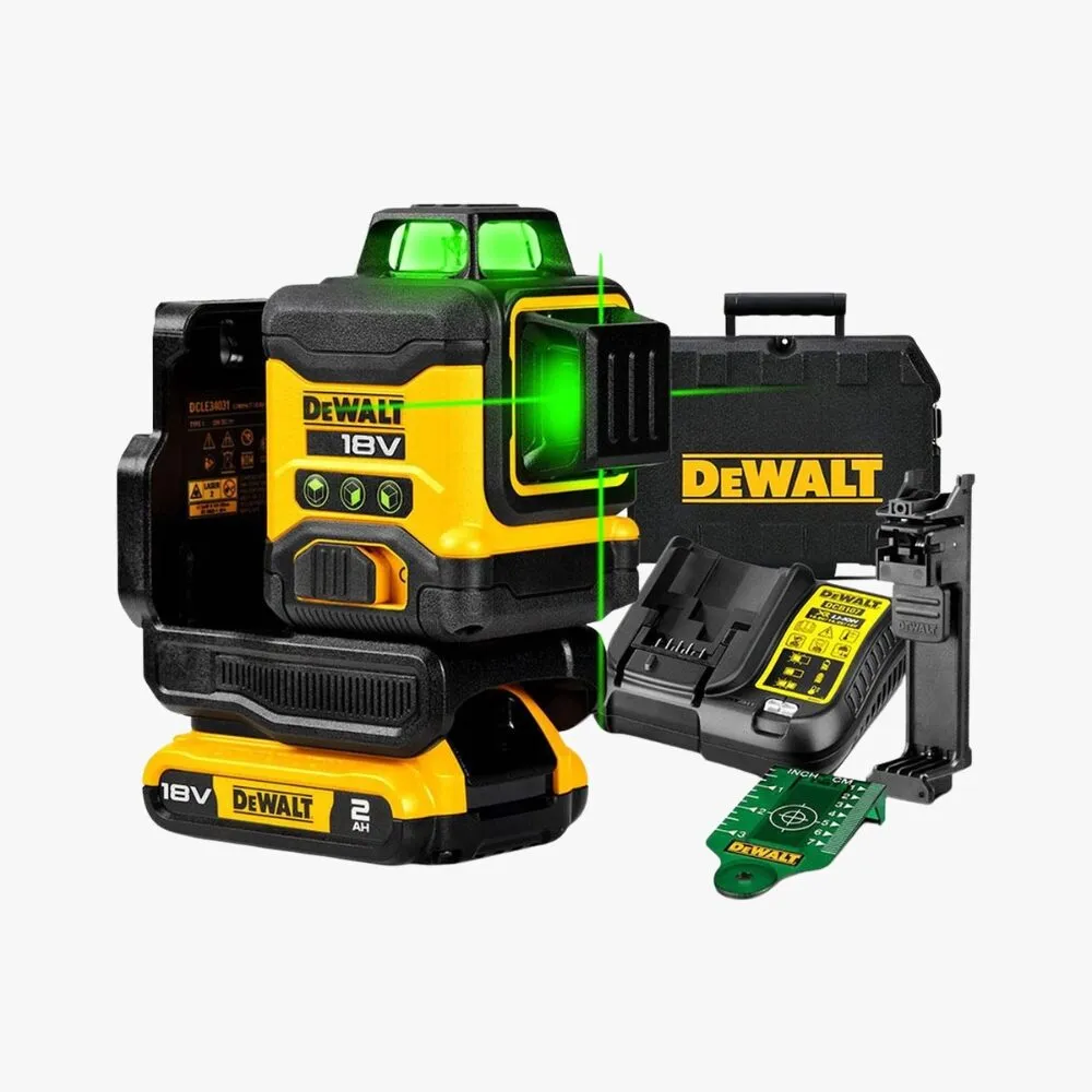 DeWalt DCLE34031D1-QW Αυτορυθμιζόμενο Γραμμικό Αλφάδι Laser Πράσινης Δέσμης 18V Με Εύρος Εργασίας 40m